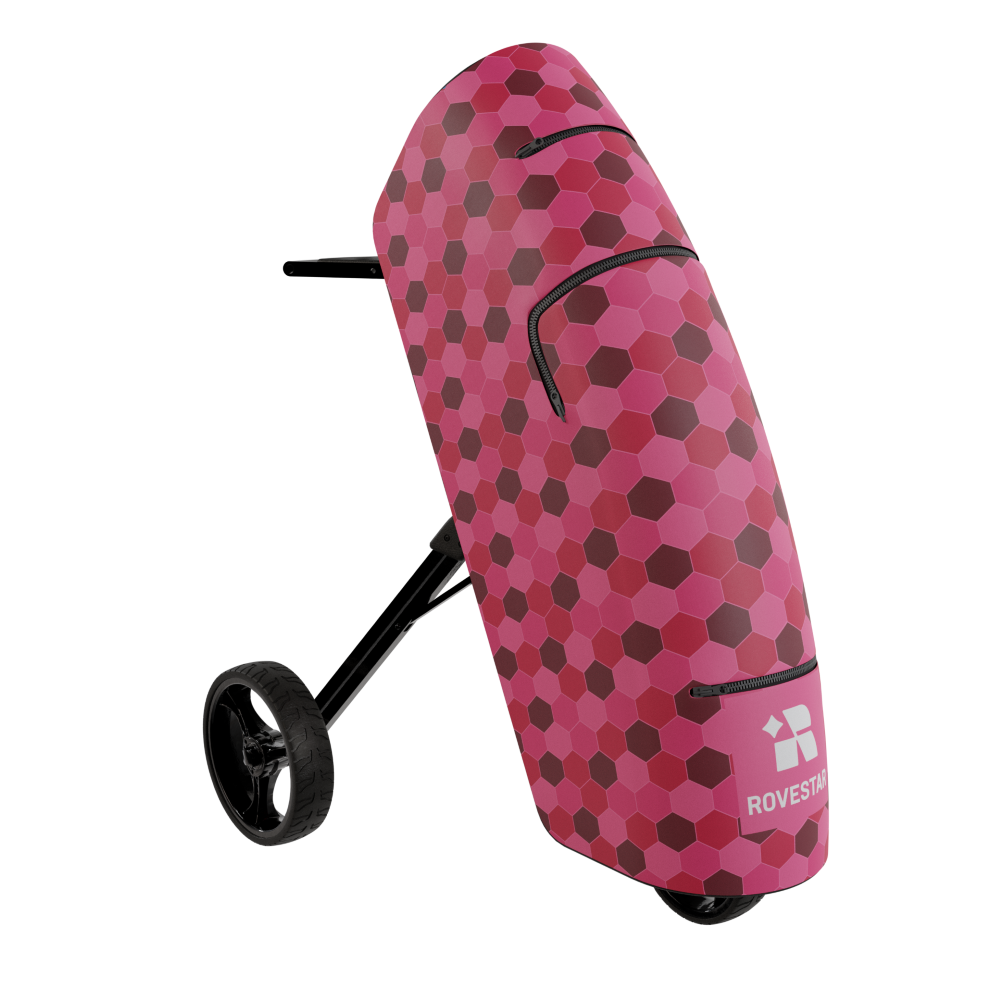 Honeycomb Collection - Pink Golf Bag + Push Cart