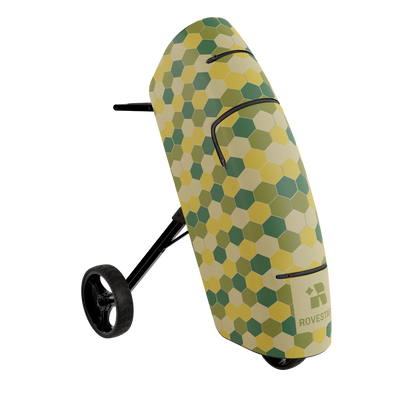 Honeycomb Collection - Yellow Green Golf Bag + Push Cart